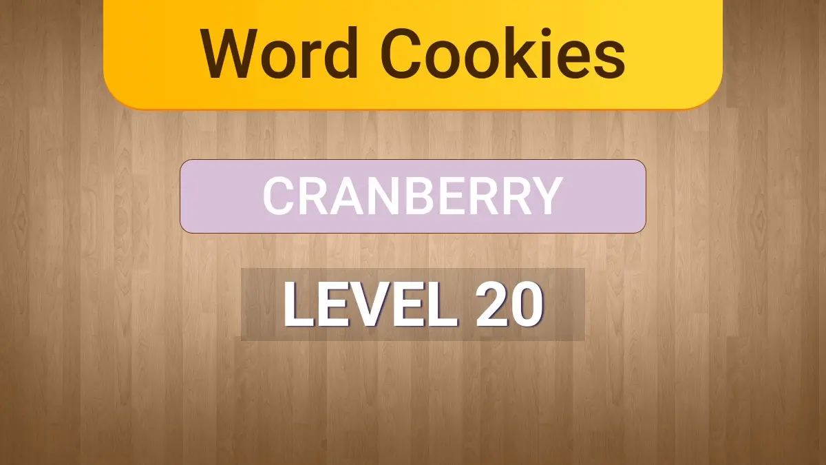 Word Cookies Cranberry Level 20